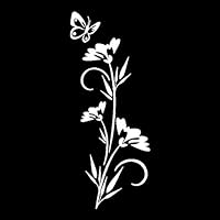 Adesivi Decorativi Auto Personalizzati 2 Adesivi Auto Farfalla E Fiore In Vinile, Decorazione Auto Grafica Per Personalizzare 2x Adesivi Fiori Per Vetri