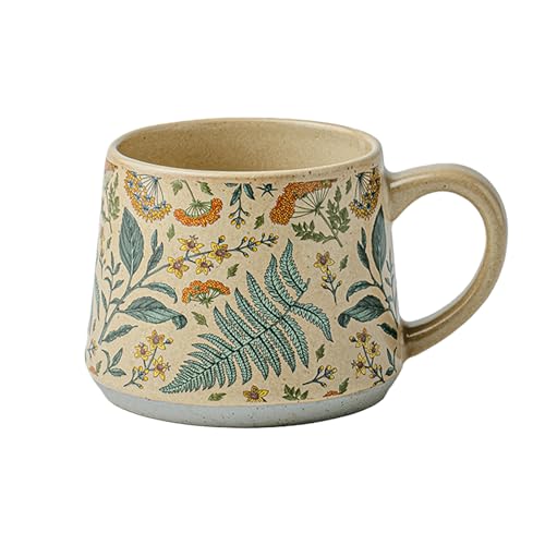 QIXCOZTI Hand-Painted Floral Mug