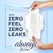 Always Infinity Feminine Pads for Women, Size 1 Regular Absorbency, with Wings, with Flexfoam, Unscented, 36 Count
