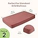 Infancie Organic Cotton Muslin Crib Sheets (Set of 2) – Soft & Breathable Fitted Sheets for Boys and Girls, Neutral Colors – Fits Standard Baby Crib Mattress (28 x 52 Inches) (Rust/Ivory)