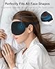 ZEXIJOW Masque de sommeil ergonomique 3D,Livré avec bouchons d'oreilles,Confort optimal pour hommes et femmes,100% occultant,Assure une bonne nuit de sommeil (Noir) #4