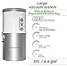 OVO Large and Powerful Central Vacuum System, 630 Airwatts Hybrid Filtration (with or Without Disposable Bags), Covers up to 7500 sq.ft, 6,6 Gal / 25L Bottom Load Rolled Steel Canister