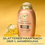 OGX Brazilian Keratin Smooth Shampoo, glättende Haarpflege mit Kokosöl, Avocadoöl & Keratin für geschmeidiges & glänzendes Haar, pflegendes Keratin Shampoo mit LipiPro Shield Technologie (385 ml) – Bild 2