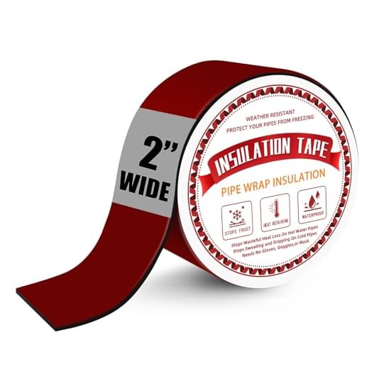 2 in x 13 FT Pipe Insulation Tape - Sponge Rubber Foam Tape - Weather Resistant Water Pipe Wrap Tape - Foam Pipe Insulation - for Winter Water Line Winterizing Heat Preservation