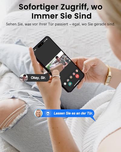 Bextgoo 2K Türspion Türklingel mit Kamera WLAN mit 64GB Speicherkarte, Video Türklingel mit Kamera mit 4,3 Zoll Farbbildschirm, 8000mAh Akku, 170° Betrachtungswinkel, Intelligente Bewegungserkennung
