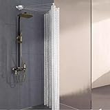 DVTFRUI Duschvorhang Mit Stange Duschvorhang Faltbar Duschvorhang Spinne Trennung Von Nass Und Trocken Löcher Stanzen,A
