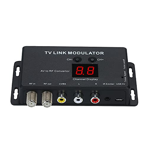 Modulador AV a RF HUIOP con extensor de infrarrojos TVLINK para conectar video 7