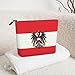 VKKOEWL Austrian Coat of Arms Eagle Flag Makeup Bags Large Capacity Travel Makeup Pouch Zipper Cosmetic Bag For Women
