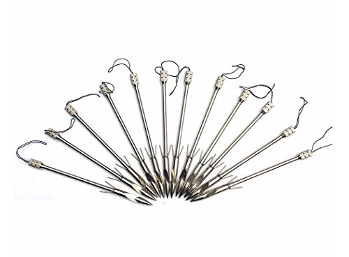 Toparchery Spitze Jagdspitzen aus Edelstahl für nur Slingshot Bow Fishing Darts Angelsport Jagd Darts ideal für Outdoor Jagd Angeln oder Schleuder schießen Wurf- & Schießspiele 12 Packung Cover