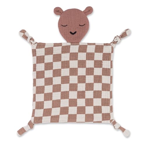 Image of Parker Baby Muslin Lovey Security Blanket for Babies | 100% Organic & Hypoallergenic Muslin Cotton | Soft & Safe for Newborns and Toddlers | Travel Friendly Sleep Soother