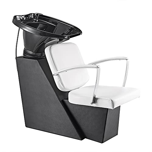 Panana Barber Backwash Chair with Basin, White