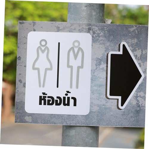 Panneaux de toilettes en métal DOITOOL pour signalisation chic - 8