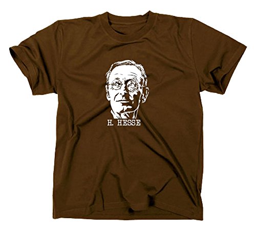 Photo de Hermann Hesse T-Shirt, Siddharta, unterm rad, steppenwolf, demian, S, braun