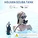 Mini Scuba Tank 1.0L Diving Tank for 15-20 Minutes Underwater Breathing DOT Certified Reusable Pony Bottle with Extended Pressure Gauge H400 Scuba Tank Support for Diving Practice/Backup Air,E-BK