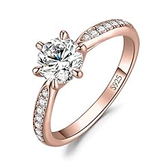 C-Round 1ct Cubic Zirconia Rose Gold Plated