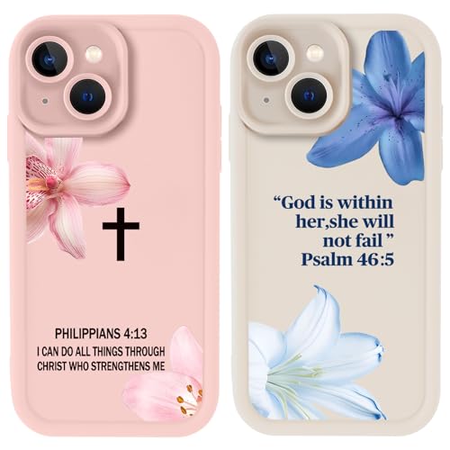 Coque iPhone 14 verset de la Bible protection objectif TPU souple esthétique