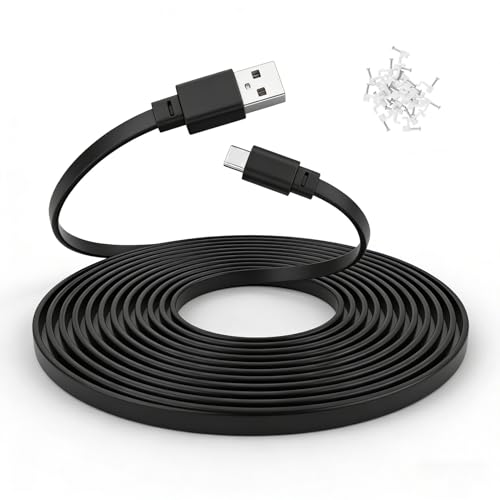 PDEEY USB C Extension Cable 25 FT for Outdoor Camera, Waterproof Charger Cord