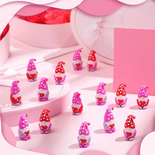Gnomes Cœur Saint-Valentin en idées cadeaux : mini figurines idéales pour la classe et fêtes - 7