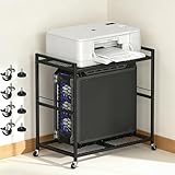 Mobilité et protection des tapis : le support d'imprimante mobile est équipé de 4 roulettes silencieuses à 360° (dont 2 avec frein de stationnement) qui permettent de déplacer des objets lourds sur les moquettes sans laisser de traces. Les doubles freins garantissent la stabilité lors du nettoyage ou du déplacement, votre expert en organisation flexible.