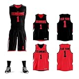 Custom Men Youth Reversible Basketball Jersey Uniform Printed Personalized Name Number Sportswear...
