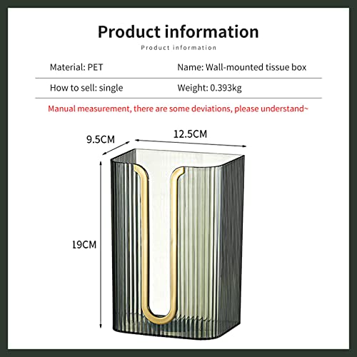 Acrylic Paper Towel Holder, Wall Mounted Paper Towel Dispenser, Adhesive Tissue Box Guest Napkin Countertop Paper Towel Holder For Bathroom(Green) #TOP6
