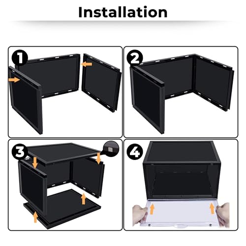Image of Story@Home Stackable Sneaker Box Transparent - Pack of 1 | Shoe Storage Box for Sneakers Fits Upto Size 13 | Dustproof Sneaker Display Case Organizer | DIY Space-Saving Shoe Organizer - Black