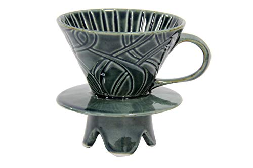 ND New Dripper (Coffee Dripper: Ceramic Dripper, Drip Coffee Maker) - Dark Blue Color, 1~2 cups