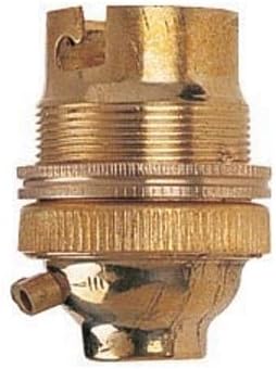 BC 1/2 Inch Brass Lamp Holder with Earth by Dencon