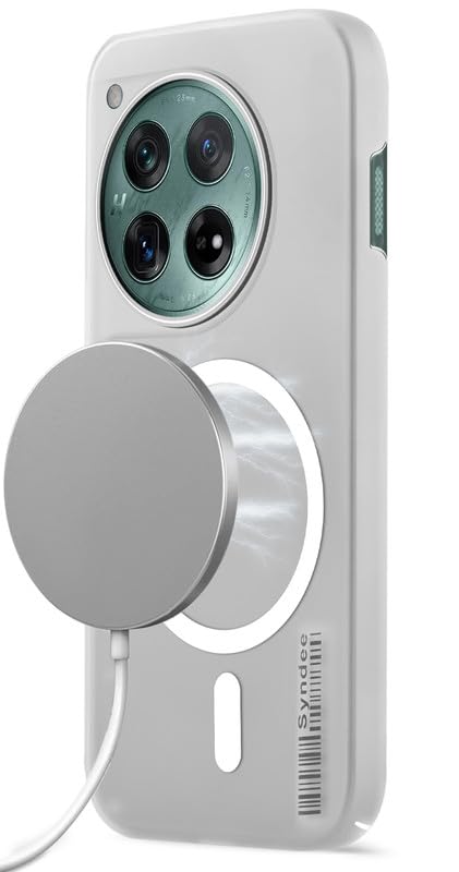 Image of Mr. Case Back Cover for OnePlus 12 5G Elegant Frosted White Translucent Back Only Compatible with Wireless Magnetic Accessories | Anti-Scratch Shockproof Phone Case - White