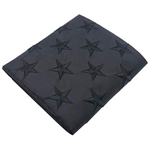 All Black American Flag 3x5 Ft Black US Flag with Stitched Stripes Embroidered Stars, Brass Grommets - Durable & Fade Resistant US Banner for All Weather(3x5FT All Black Flag) Cover