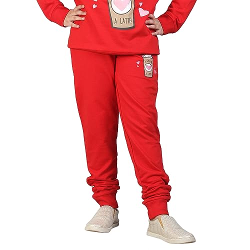 Image of LABEL MY Girls Cotton Loop Knit Full-Sleeve Printed Hoodie Sweatshirt & Joggers Tracksuit | Comfortable and Stylish Coord Set for Kids & Teens| 5-16 Years