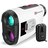 Golf Rangefinder with Slope,7X Magnification Laser Rangefinder, Rechargeable Range Finders Golfing with Flag Lock Vibration,Speed Mode for Hunting Shooting (White, with Bag) -  DEASON