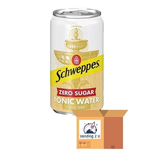 Schweppes Zero Sugar Tonic Water 7.5oz Mini Cans, 12 Units