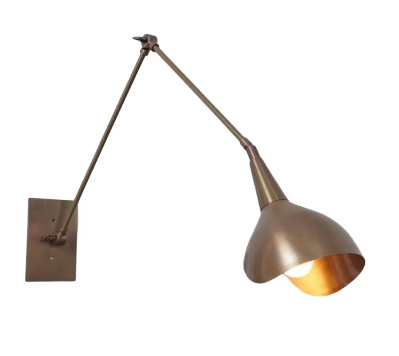 Photo 1 of Marine Nauticalss Swing Arm Wall Lamp, Brass, 6" x 20"
