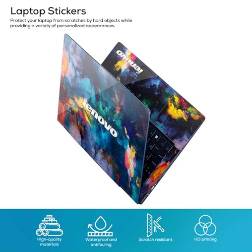 Image of DSGN 155 Full Body Laptop Skin Bubble-Free| Laminated| Removable| HD Quality Sticker for Laptops Upto 15.6 Inches Compatible with Lenovo