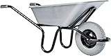 Haemmerlin 305400705 Aktiv Excellium Plus 120 Schubkarre (verzinkte, schmale Tiefmulde, 120 Liter Füllmenge, pannensicheres Rad 400mm mit Metallfelge)