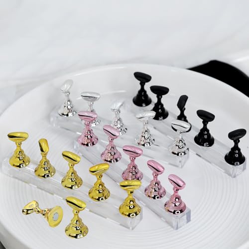 Soporte acrílico magnético para práctica de uñas 3 sets miniatura 6