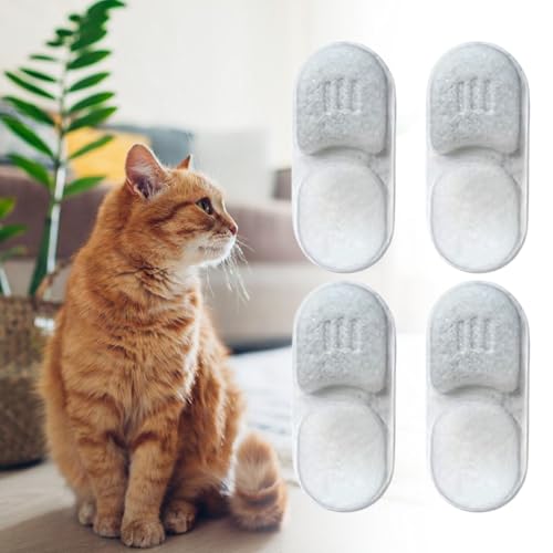 12 filtros de repuesto y esponjas compatibles para fuente de mascotas miniatura 6