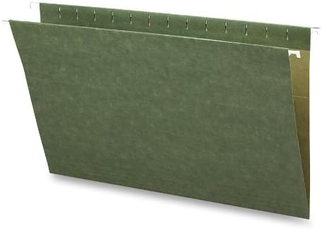 Business Source Productos - Carpetas colgantes, sin pestañas, legal, 25BX, verde - Se vende como 1 BX - Las carpetas colgantes estándar mantienen
