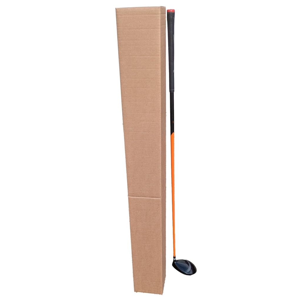 Trojan Packaging Golf Club box - 1170 x 130 x 130mm Size - Long Cardboard Box for Umbrella, Walking Stick, Fishing Rods Packaging Shipping Postage Postal Cartons - Single Wall Kraft Paper (1)