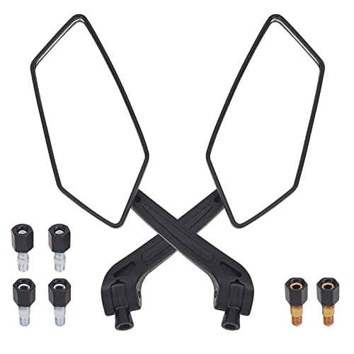 OuYi Rétroviseur de moto 8 mm 10 mm Angle de 360 ​​degrés réglable pour rétroviseur universels Kit de rétroviseurs pliable compatible avec Yamaha, Honda, Suzuki, scooter/ATV Cover