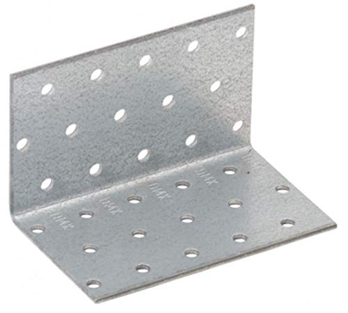 Image of Angle Brackets KM6 60x60x100 T2mm Corner Bracket Metal L Plate Heavy Duty Steel (Pack of 10)