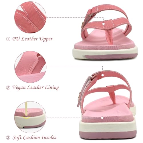 Image of COFACE Womens Orthopedic Flip Flops Arch Support Yoga Walking Thong Sandals
