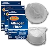 6 Dirt Devil F5 Replacement Filters Fit Dirt Devil Scorpion Hand Vacs Models 08200, 8201, 08210, 08215x & More, Replaces Dirt Devil Part # 3-dea950-001 (3dea950001)