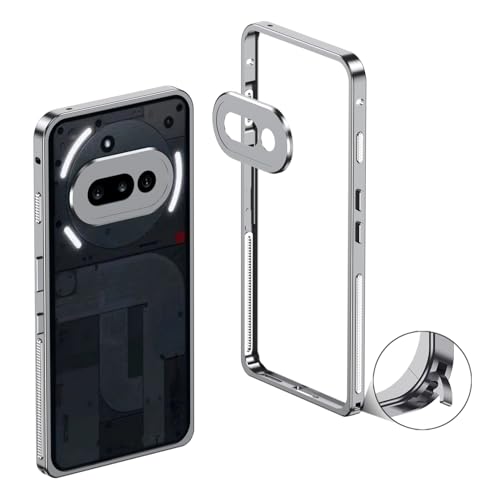 Image of for Nothing Phone (3a) Bumper Cases Metal Frame Heat Dissipation Cover with Lens Protector - Grey