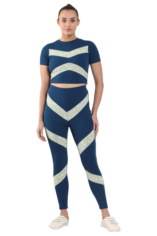 Women's Workout Crop Top & Jeggings | Yoga wear | Workout Set | Co-ord Set for Girls & Womens-image-1