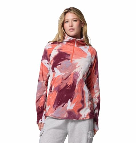 Columbia Glacial 4 Print - Forro polar con media cremallera para mujer, vuelo de nieve Zing, talla M