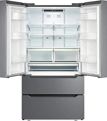 Verona Verf36Cdss 22.49 Cu. Ft. 36 Inch Freestanding Counter Depth 4 Door French Door Refrigerator Bottom Freezer With Auto Ice Maker Stainless Steel #TOP3