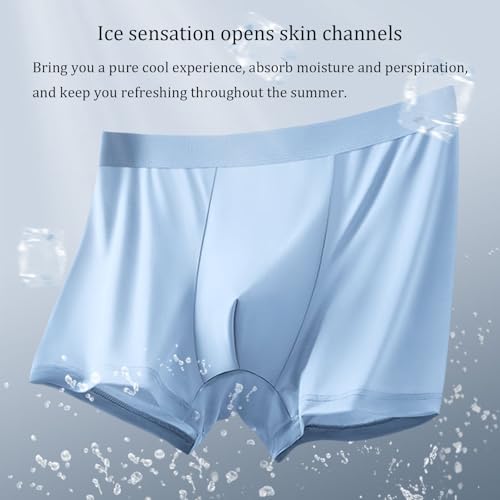 Ice Boxer Pro Underwear for Men, Nuvellor Ultra Comfortable Premium Silk Underwear, Men Breathable Cooling Boxer Briefs3