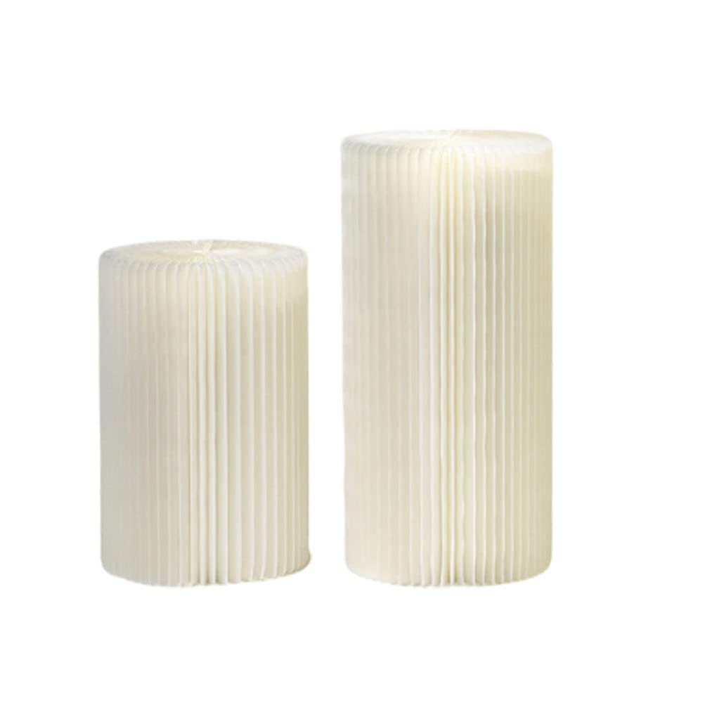 Cabilock 1 Set Wedding Roman Pillar Greek Column Figurine Paper Pillar Dessert Stand with Acrylic Lids Wedding Birthday Party Decoration